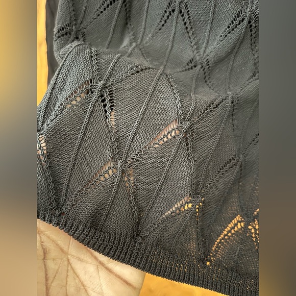 Amour Vert Chaney long sleeve mock neck crochet top L - Picture 7 of 10